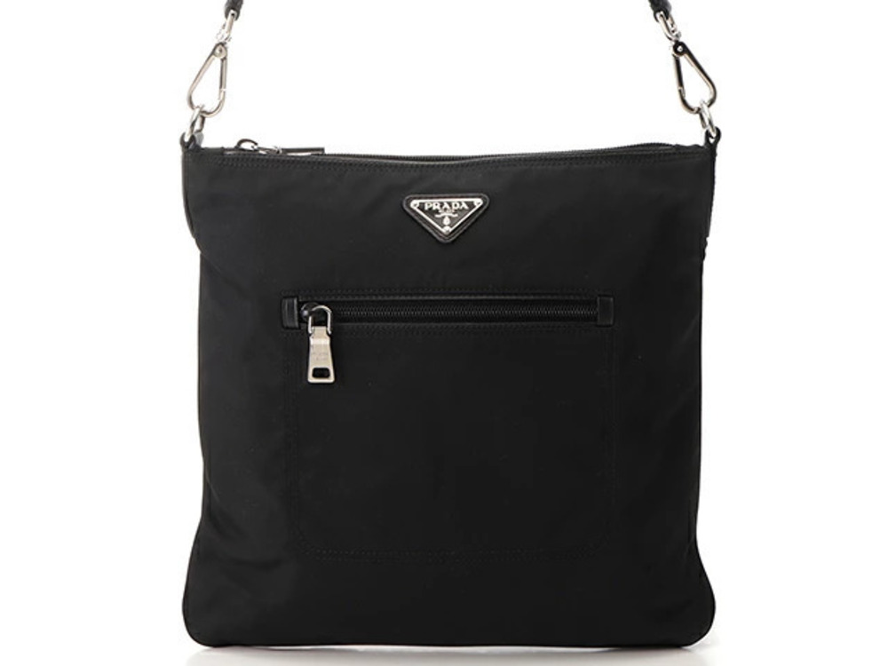 Prada Tessuto shoulder bag black leather